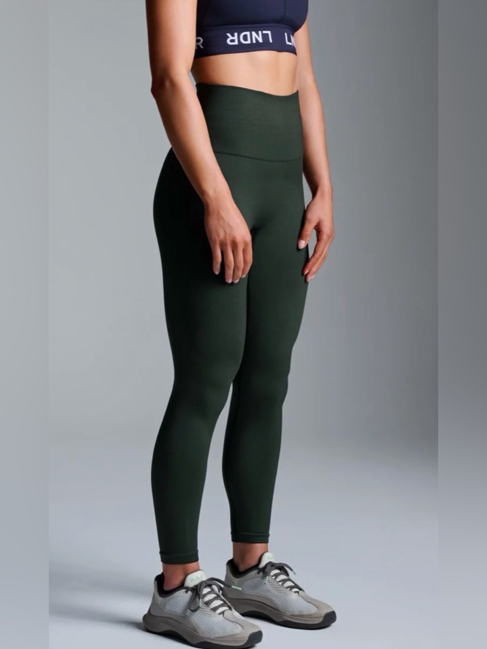 LNDR Chisel 7/8 High Rise Olive Green Leggings Size XS-S